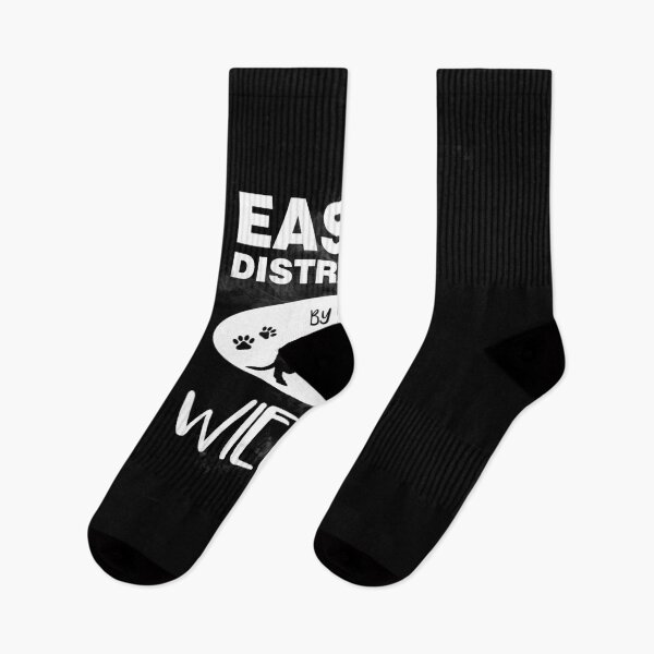 Item preview, Easily Distracted by Wieners - White on Black  designed and sold by Art-Tease.