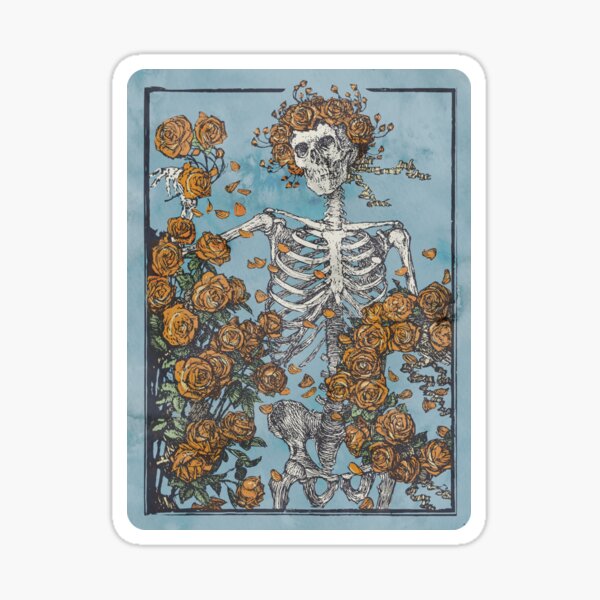 SKELETON AND ROSES Sticker
