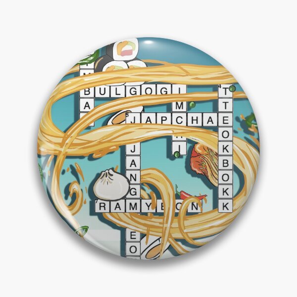 Item preview, Korean Food Crosswords designed and sold by Kdramaspot.