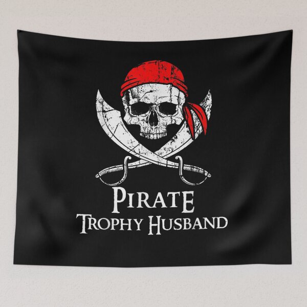 Item preview, Pirate Trophy Hus Skull And Crossbones Flag designed and sold by vivanbess.