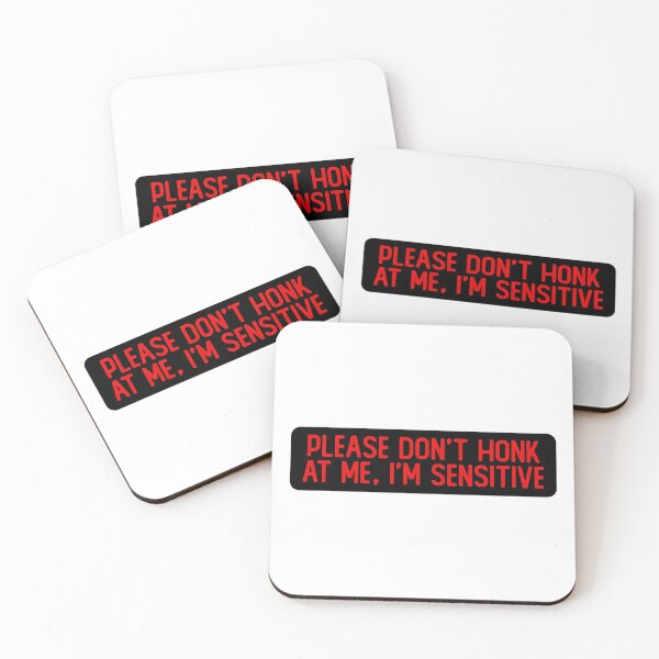 Item preview, Please Don't Honk At Me I'm Sensitive Funny Bumper designed and sold by Sour Soul.