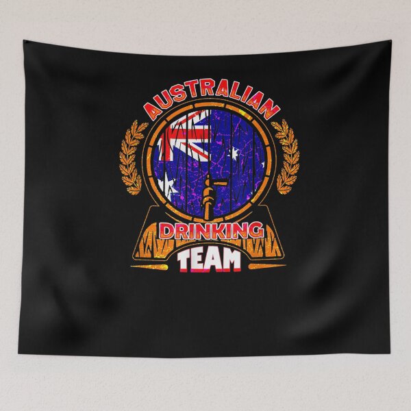 Item preview, Australian Flag Drinking Team Beer Drinker Australia Gift designed and sold by vivanbess.