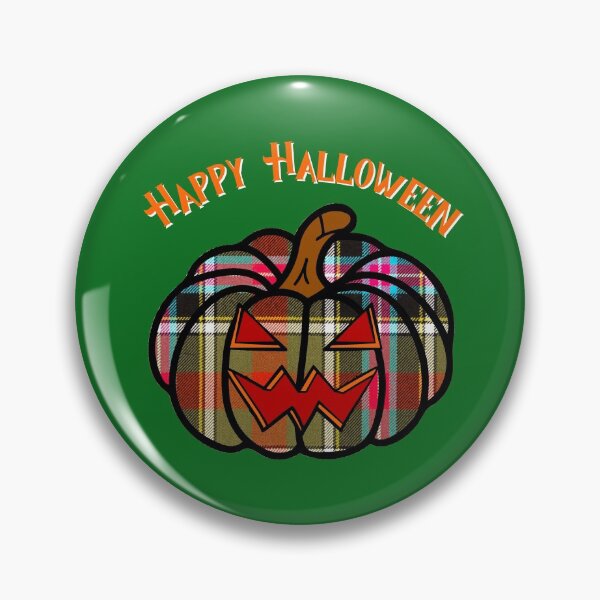 Item preview, Happy Halloween Yer Sassenach! | Bruce of Kinnaird Tartan Pumpkin designed and sold by NineSevenFour.