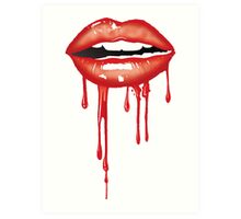 Dripping Lips: Art Prints | Redbubble