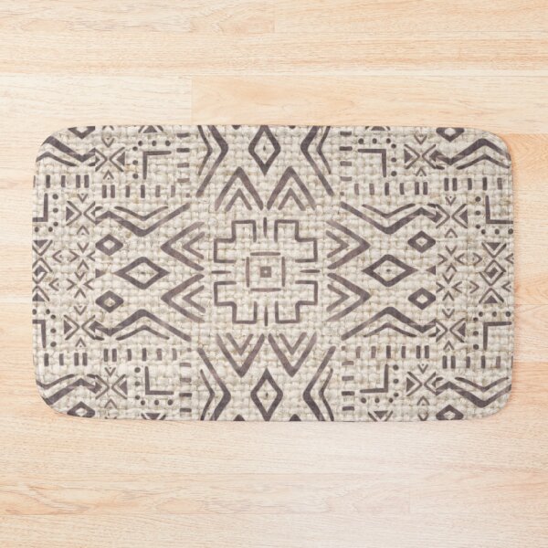 Item preview, BEIGE KUBA CLOTH Mudcloth, Mud Print, Tribal Print, Eclectic Bohemian designed and sold by artenvironments.