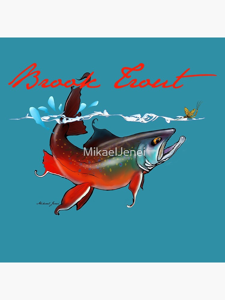 "Brook Trout & May Fly II" Poster for Sale by MikaelJenei Redbubble