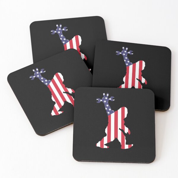 Item preview, Happy Yeti labor day with US Flag designed and sold by redblackline.