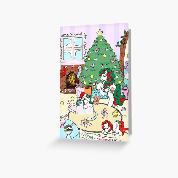 Item preview, Merry Christmas pony family designed and sold by My Dreamy Nostalgia.