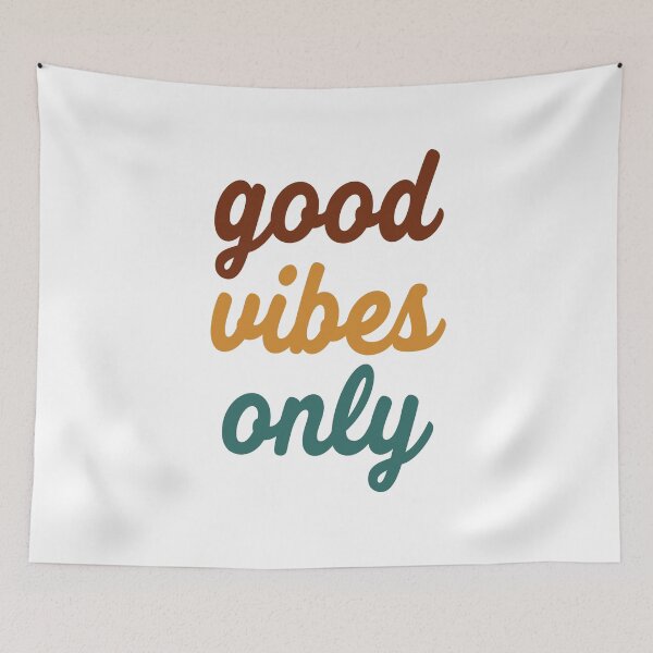 Item preview, Good vibes only colorful designed and sold by annaguerrawords.