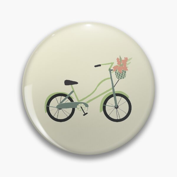 Item preview, Green bicycle with flowers. designed and sold by Nia-Chi.