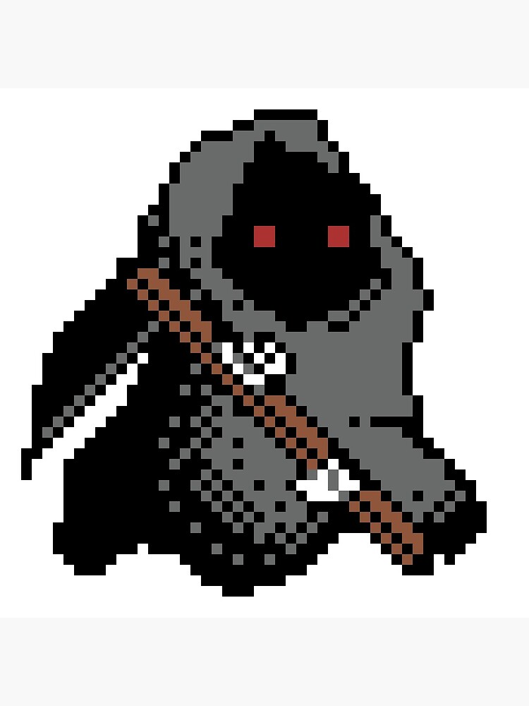 Grim Reaper Pixel Art Art Print For Sale By Mr4Eva Redbubble