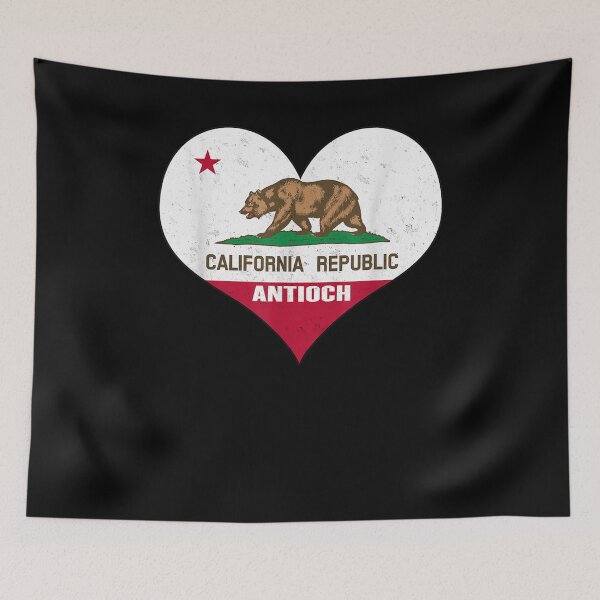Item preview, I Love Antioch California Ca Republic Flag Heart designed and sold by vivanbess.