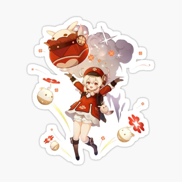 Artikel-Vorschau von Genshin Impact Klee-Spritzer Sticker, designt und verkauft von pokeenix.