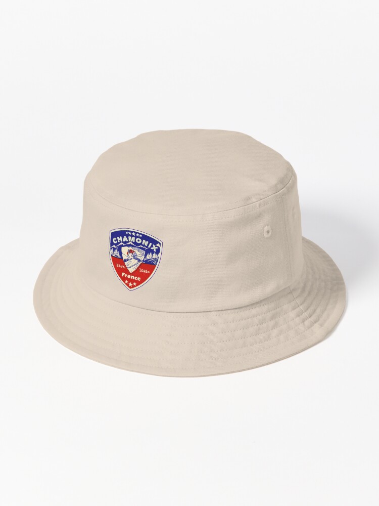 Thumbnail 1 of 6, Bucket Hat, Chamonix France Skiing Ski Mountains Skier designed and sold by MyHandmadeSigns.
