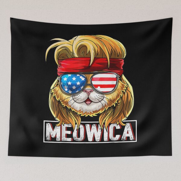 Item preview, Meowica Cat Mullet American Flag Patriotic 4th Of July Cat designed and sold by vivanbess.