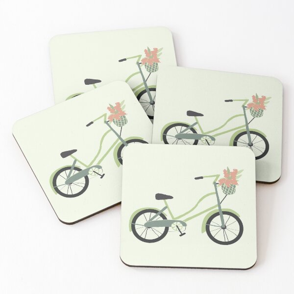 Item preview, Green bicycle with flowers. designed and sold by Nia-Chi.