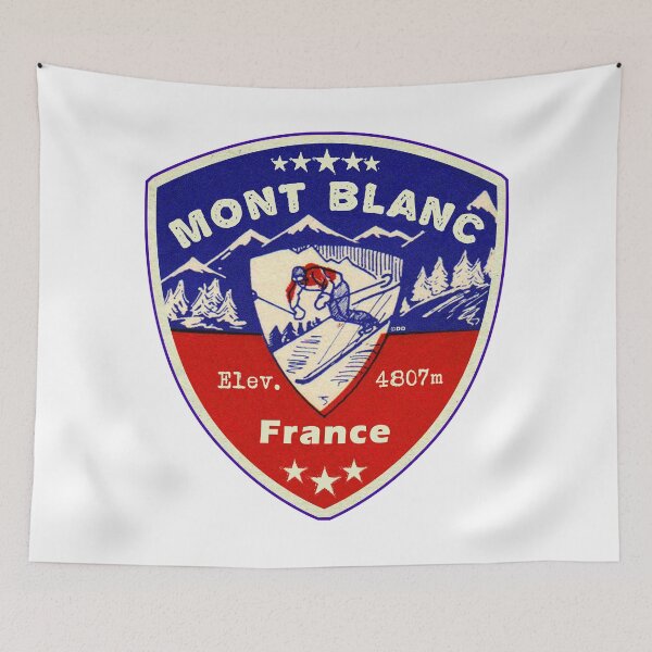 Item preview, Mont Blanc Chamonix France Skiing Ski Mountains Skier designed and sold by DESTINATIONS DECAL.