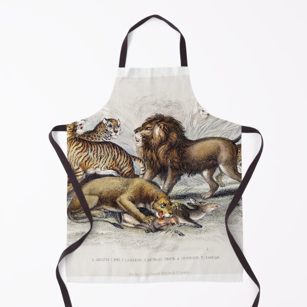 Item preview, Asiatic Lion, Lioness, Bengal Tiger, Leopard, and Jaguar from A history of the earth and animated nature (1820) by Oliver Goldsmith (1730-1774). Digitally enhanced from our own original edition. designed and sold by LenaShines.