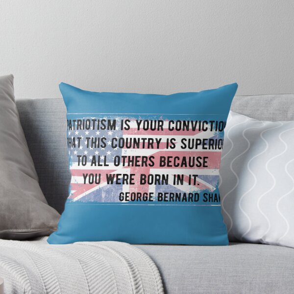 Item preview, Anti-patriotism UK / American flag quote George Bernard Shaw designed and sold by incurablehippie.