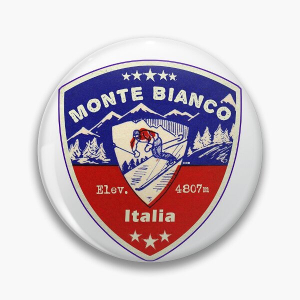 Item preview, Monte Bianco Italy Skiing Ski Mountains Skier designed and sold by DESTINATIONS DECAL.