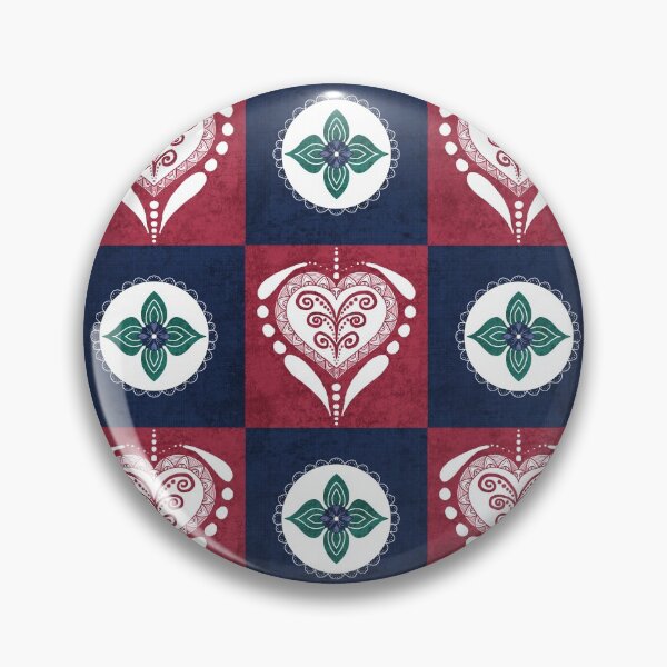 Item preview, Heart and Flower Checks designed and sold by Donna Norton.