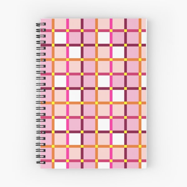 Item preview, Window check pattern in pink and orange designed and sold by colorofmagic.