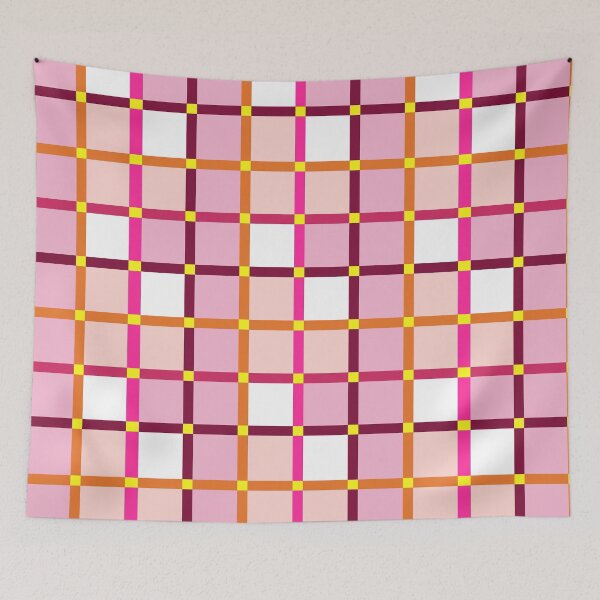 Item preview, Window check pattern in pink and orange designed and sold by colorofmagic.