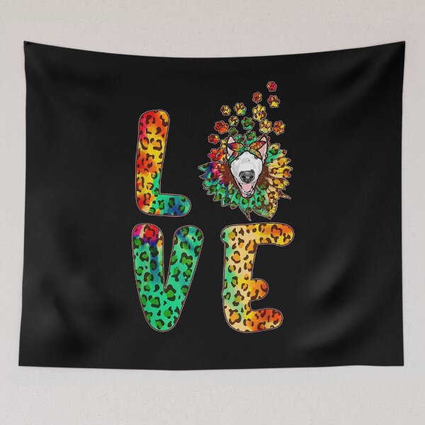 Item preview, Love Bull Terrier Sunflower Tie Dye Dog Mom Mothers Day designed and sold by nancyholly.