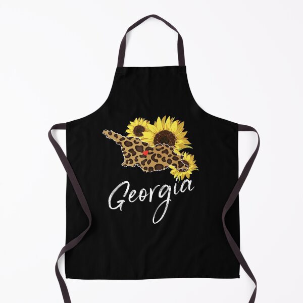 Item preview, Georgia Sunflower Leopard State Map designed and sold by nancyholly.