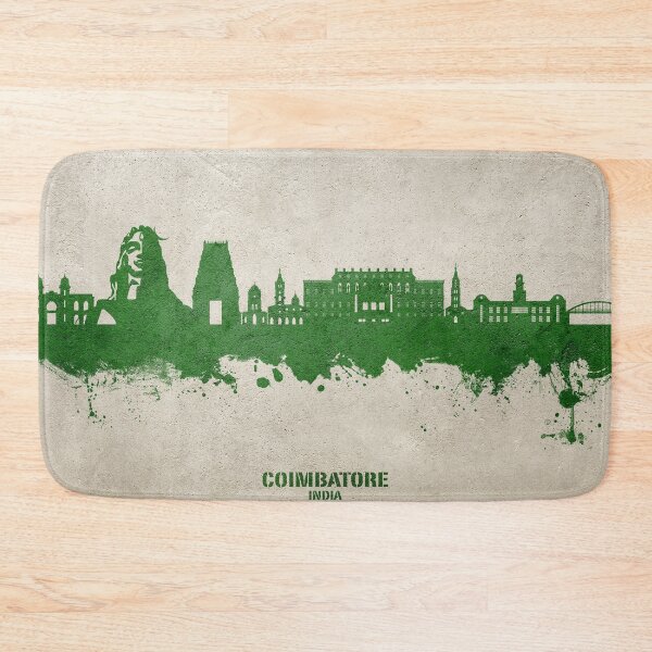 Aperçu de l'œuvre Coimbatore Skyline India créée et vendue par ArtPrints.