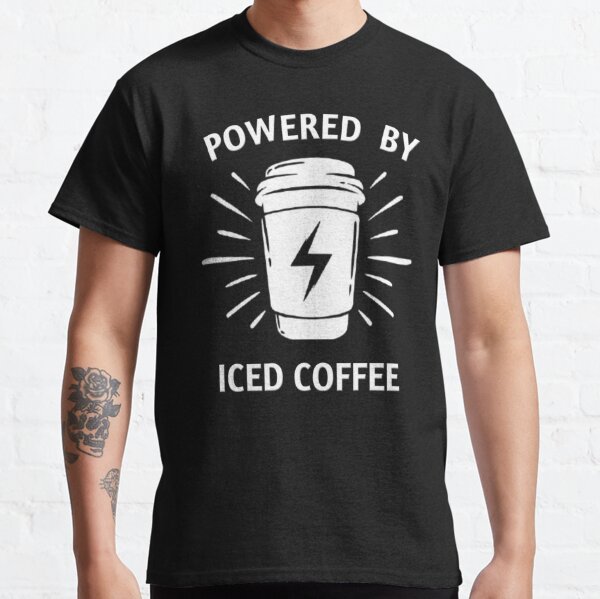 Powered By Iced Coffee Essential T-Shirt for Sale by LK Designs