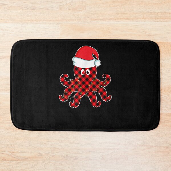 Item preview, Red Plaid Octopus Christmas Lights Pajamas Kids designed and sold by nancyholly.