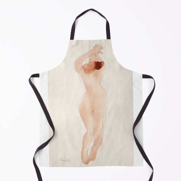 Item preview, Naked woman showing off her bum, vintage nude illustration. Caresse: moi danc, chéri by Auguste Rodin. Original from The Cleveland Museum of Art. designed and sold by LenaShines.