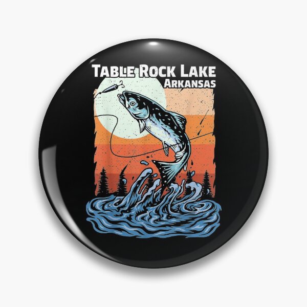 Artikelvorschau, Sommer Angeln Retro Sonnenuntergang Arkansas Table Rock Lake entworfen und verkauft von patsa4.