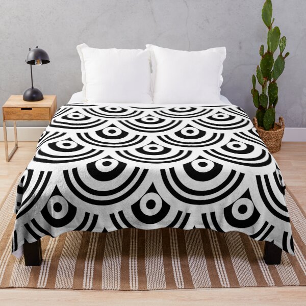 Item preview, Retro white and black semicircles designed and sold by IoanaHraball.