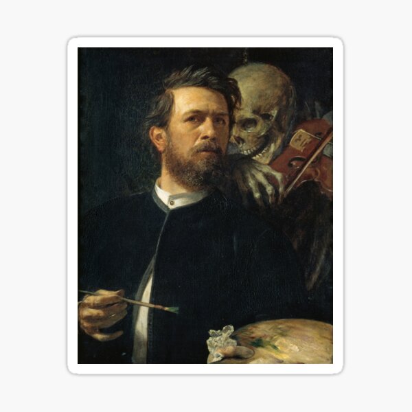 Item preview, Self-Portrait with Death Playing the Fiddle designed and sold by Coolpybara.