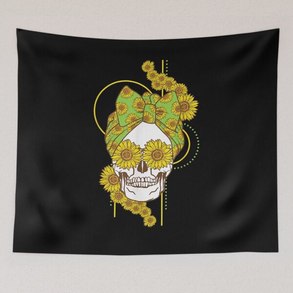 Item preview, Sunflower Skull Gift For Cool Skeleton Ana designed and sold by patsa4.