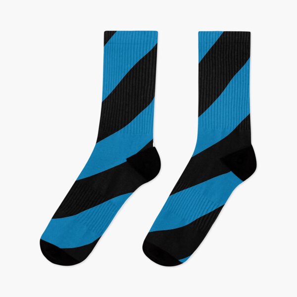 Item preview, Black and Blue Diagonal Stripe Pattern 2022 Trending Color - Colour - Hue - Shade Pantone Ibiza Blue 17-4245 designed and sold by ColorOfTheYears.