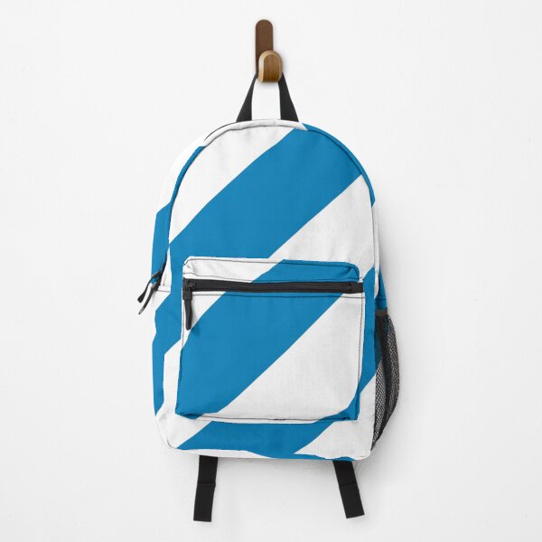 Item preview, Blue and White Diagonal Stripe Pattern 2022 Trending Color - Colour - Hue - Shade Pantone Ibiza Blue 17-4245 designed and sold by ColorOfTheYears.