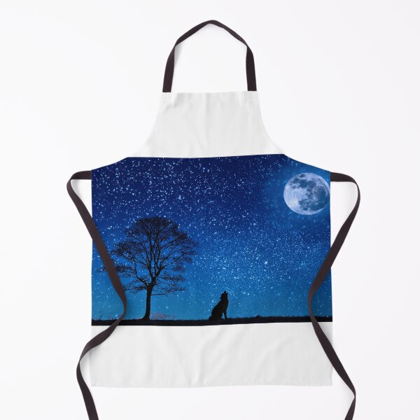 Item preview, wolf howling to moon at night designed and sold by AdegbesanDesign.