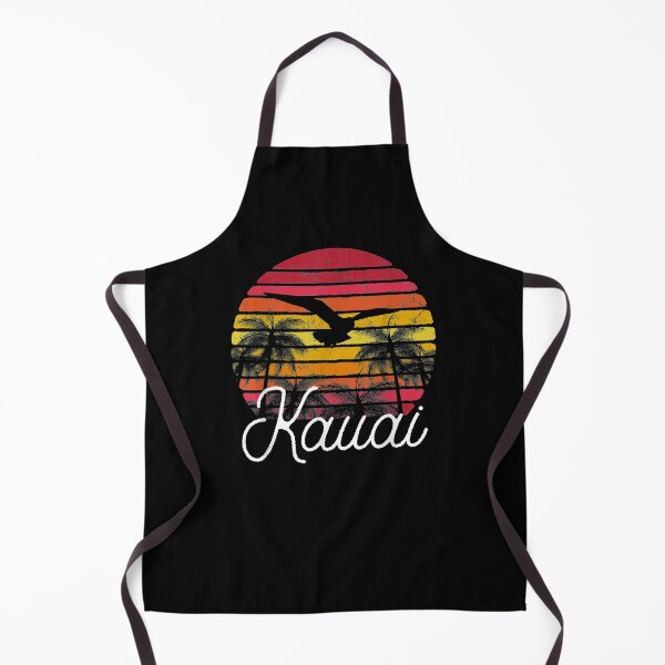 Item preview, Kauai Hawaii Vintage Retro Beach Palm Tree Surf Swim Sunset designed and sold by patsa4.