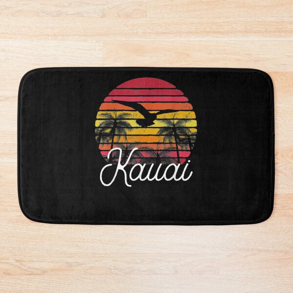 Item preview, Kauai Hawaii Vintage Retro Beach Palm Tree Surf Swim Sunset designed and sold by patsa4.