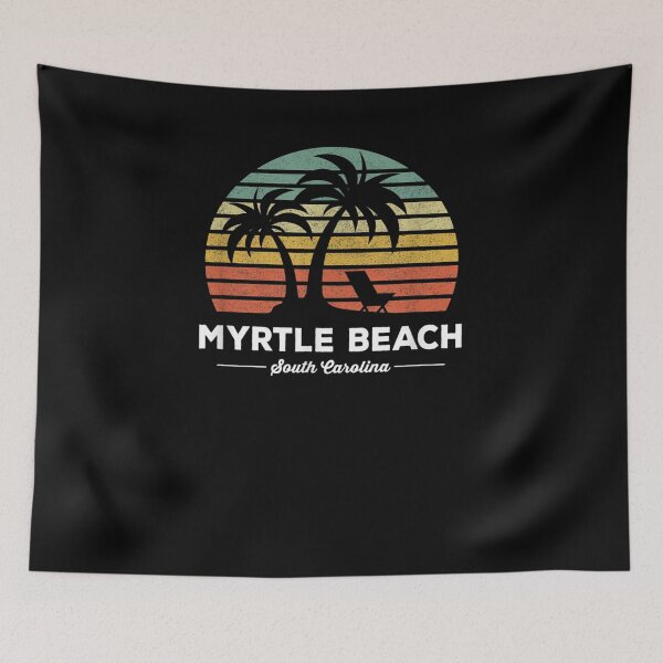 Item preview, Myrtle Beach South Carolina Retro Style Sunset Palm Tree designed and sold by tolivia.