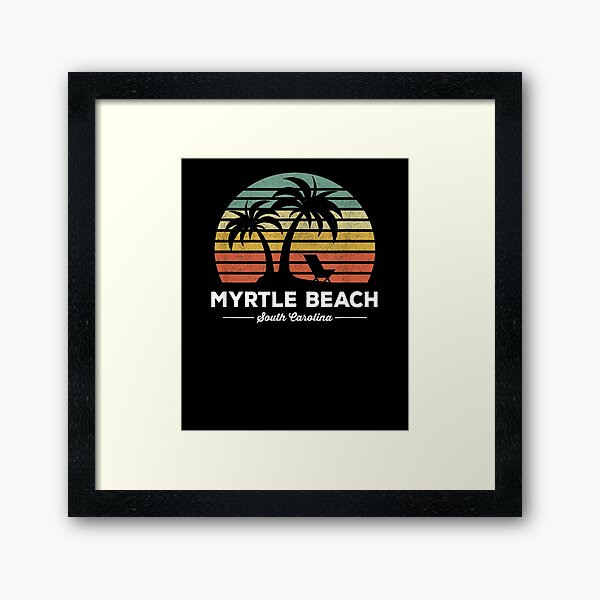 Item preview, Myrtle Beach South Carolina Retro Style Sunset Palm Tree designed and sold by tolivia.