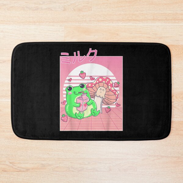 Item preview, Frog Strawberry Milk Mushroom designed and sold by nancyholly.