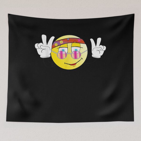 Item preview, Hippie Smiley Face Festival Peace Emoji Smilie designed and sold by nancyholly.
