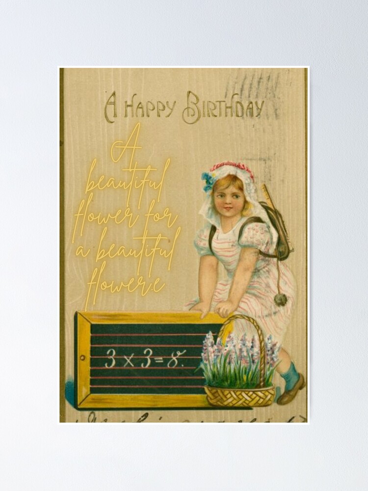 "Vintage Alles Gute zum Geburtstagswunsch Geburtstagswunsch" Poster