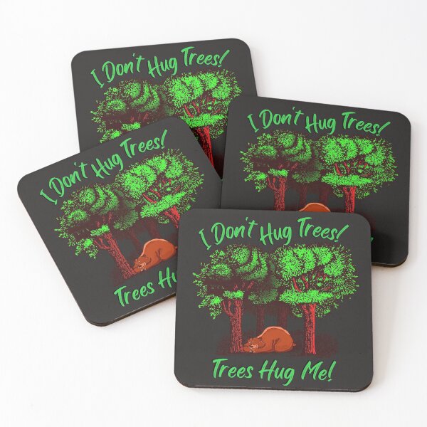 Item preview, I Don't Hug Trees - Trees Hug Me! Green. designed and sold by Goblinkind Publications.