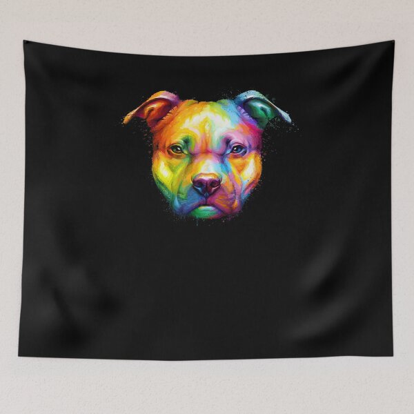 Item preview, Colorful Pitbull Face designed and sold by patsa4.