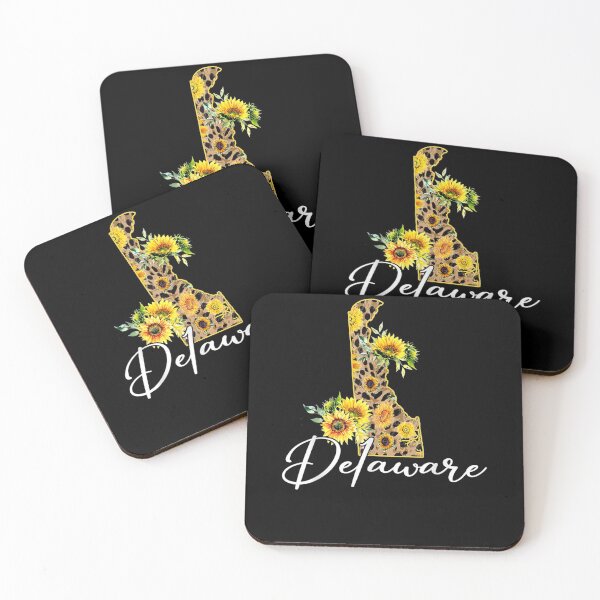 Item preview, Delaware Sunflower Leopard State Map designed and sold by patsa4.